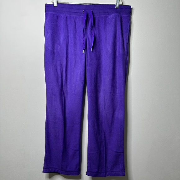 Danskin Purple Sweatpants Women's XL - Picture 1 of 4
